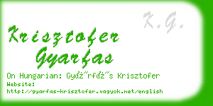 krisztofer gyarfas business card